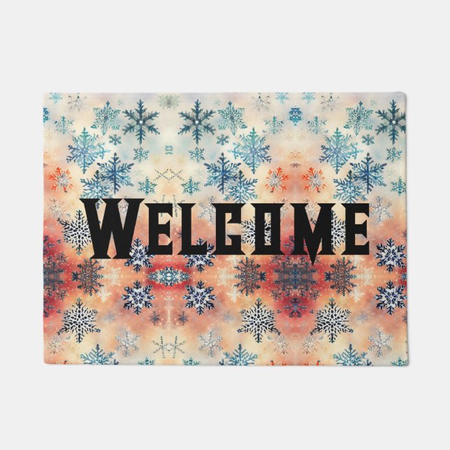 Vintage Snowflakes Pattern - Doormat (Front)
