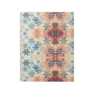 Vintage Snowflakes Pattern - Notepad