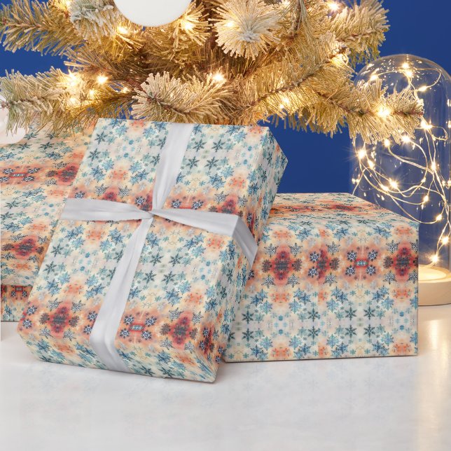 Vintage Snowflakes Pattern - Wrapping Paper (Holidays)