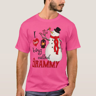 Vintage Snowflakes Snowman I Love Being Called Hap T-Shirt
