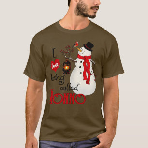 Vintage Snowflakes Snowman I Love Being Called Non T-Shirt
