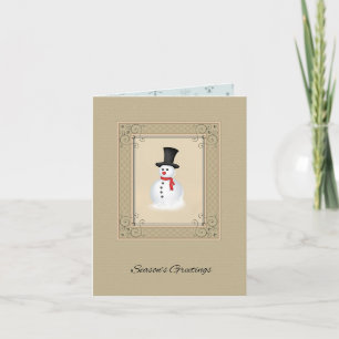 Vintage Snowman Christmas Card