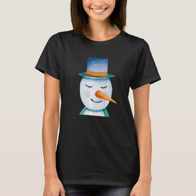 Vintage Snowman Face Premium T-Shirt (Front)