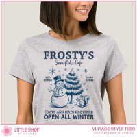 Vintage Snowman Frosty's Snowflake Cafe