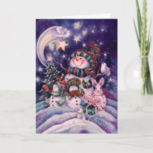 Vintage Snowman Holiday Card
