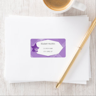 Vintage Snowman Minimal Tartan Lilac Label