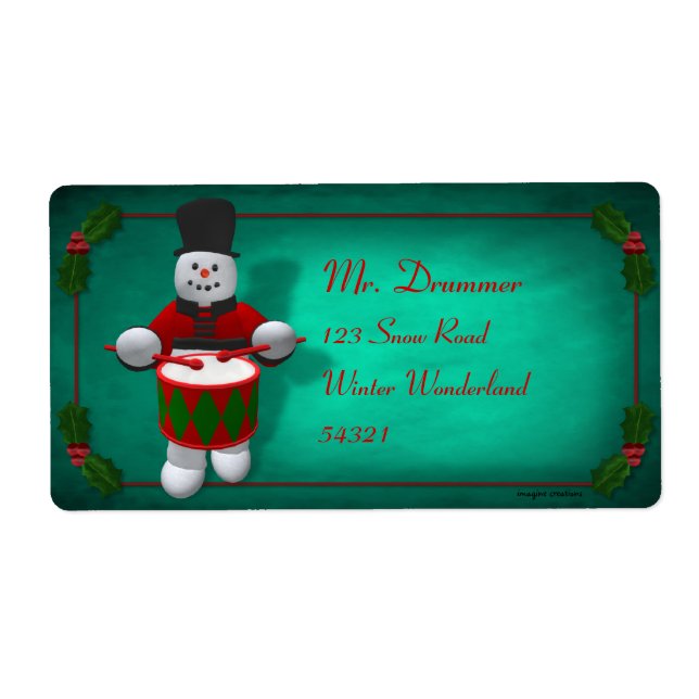 Vintage Snowmen: Drummer (Front)