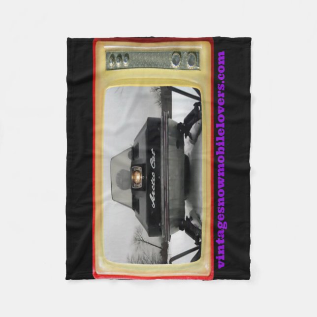 Vintage Snowmobile Lovers 1972 Arctic Cat Blanket (Front)