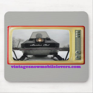 Vintage Snowmobile Lovers 1972 Arctic Cat Mousepad