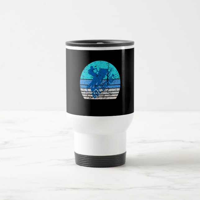 Vintage Snowmobiling Travel Mug (Center)