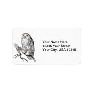 Vintage Snowy Owl Address Labels