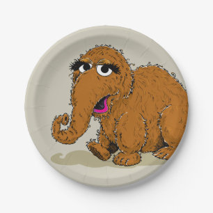 Vintage Snuffleupagus Paper Plate