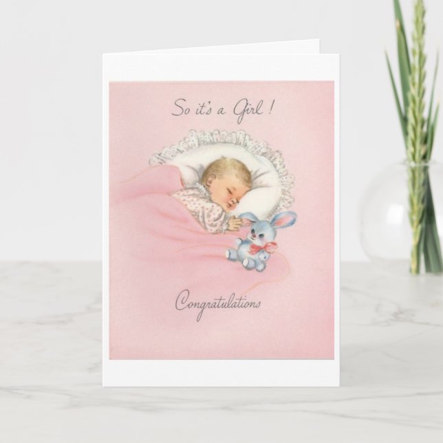 Vintage - So It's a Girl!, Card (Front)