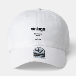 vintage SO!Trouble logo black on white Trucker Hat