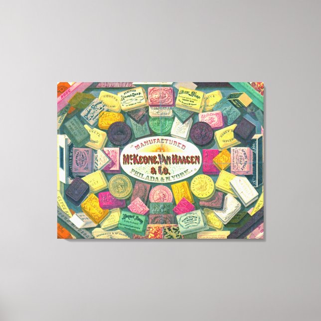 Vintage Soap Ad 1865 Canvas Print (Front)