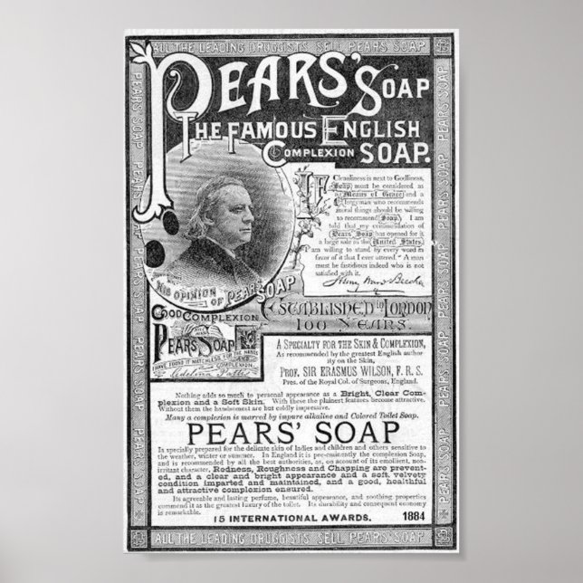 Vintage Soap Ad Print. Poster (Front)