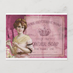 Vintage soap poster postcard