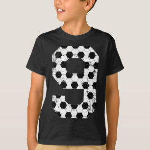 Vintage Soccer 9 Jersey Number T Shirt