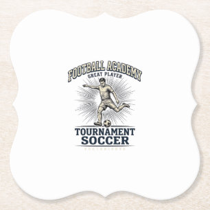 Vintage Soccer Academy Tournament Player Shirt (2) Paper Coaster