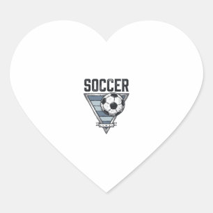 Vintage Soccer Ball Triangle Badge Shirt Design (2 Heart Sticker