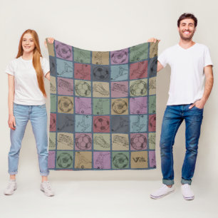 Vintage Soccer Blanket Cosy Gift for Sports Lover