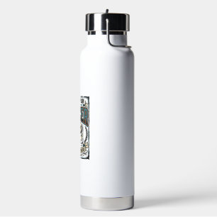 Vintage Soccer Born To Play College Shirt Design_1 Water Bottle