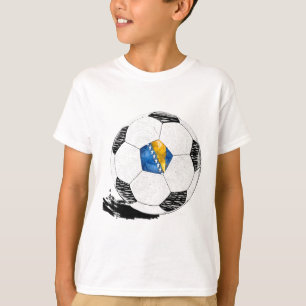 Vintage Soccer Bosnia Flag Bosnian Pride T-Shirt