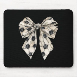 Vintage Soccer Bow Simple Soccer Mom Soccer Game D Mouse Mat
