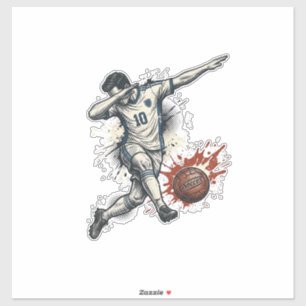 Vintage Soccer Dab Player Graphic Shirt Design_1