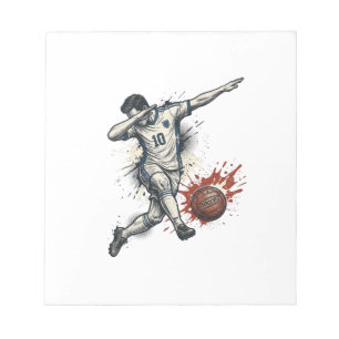 Vintage Soccer Dab Player Graphic Shirt Design_1 Notepad