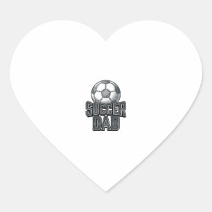 Vintage Soccer Dad Bold Engraving Shirt Design_1 Heart Sticker