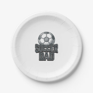 Vintage Soccer Dad Bold Engraving Shirt Design_1 Paper Plate