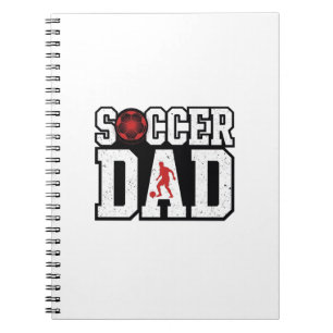 Vintage Soccer Dad Distressed Sports Typography Sh Notebook