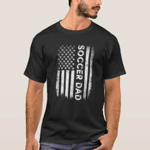 Vintage Soccer Dad USA Flag Retro Fathers Day Dadd T-Shirt