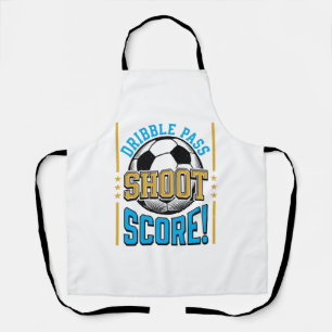Vintage Soccer Dribble Pass Shoot Score Shirt Desi Apron