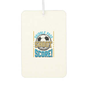 Vintage Soccer Dribble Pass Shoot Score Shirt Desi Car Air Freshener