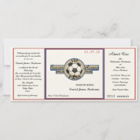 Vintage Soccer Field Pass on Felt Paper