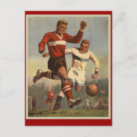 Vintage soccer football poster