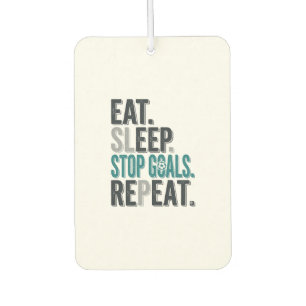 Vintage Soccer Goalie Eat Sleep Stop Goals Shirt_1 Car Air Freshener