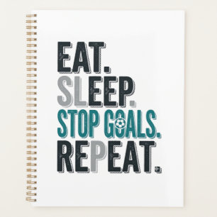 Vintage Soccer Goalie Eat Sleep Stop Goals Shirt_1 Planner