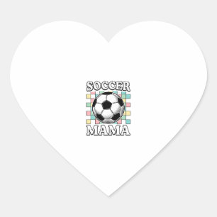 Vintage Soccer Mama Engraving Shirt Design_1 Heart Sticker