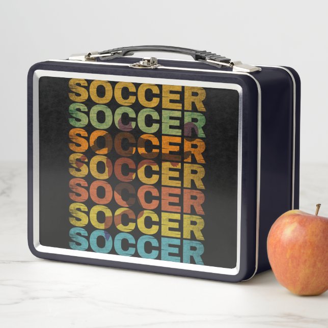 VINTAGE SOCCER METAL LUNCH BOX (In Situ)
