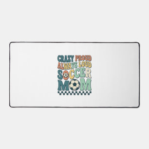 Vintage Soccer Mum Proud Loud Shirt Design_1 Desk Mat