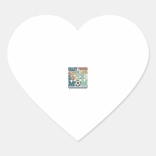 Vintage Soccer Mum Proud Loud Shirt Design_1 Heart Sticker