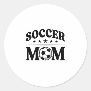 Vintage Soccer Mum Shirt Vector Design_1 Classic Round Sticker