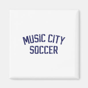 Vintage Soccer Nashville Music City Soccer Retro F Magnet