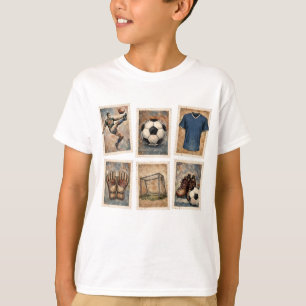 Vintage Soccer Stamps Football Collection T-Shirt
