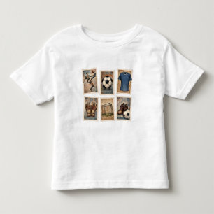 Vintage Soccer Stamps Football Collection Toddler T-Shirt