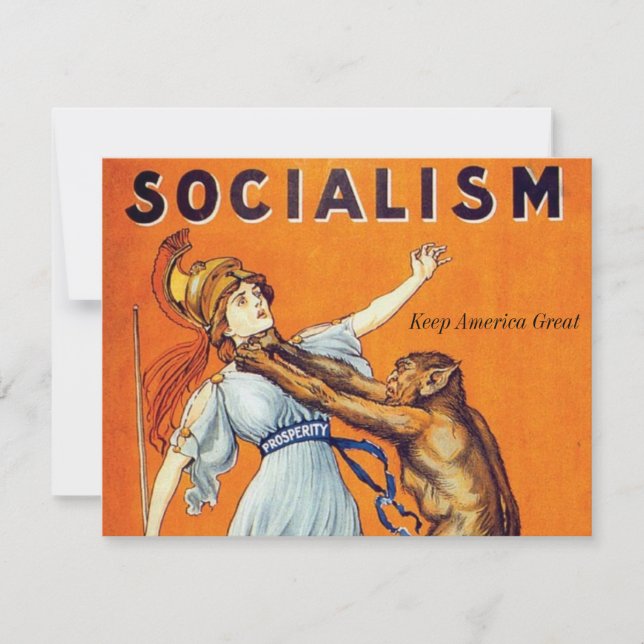 Vintage Socialism Political Holiday Card (Front)