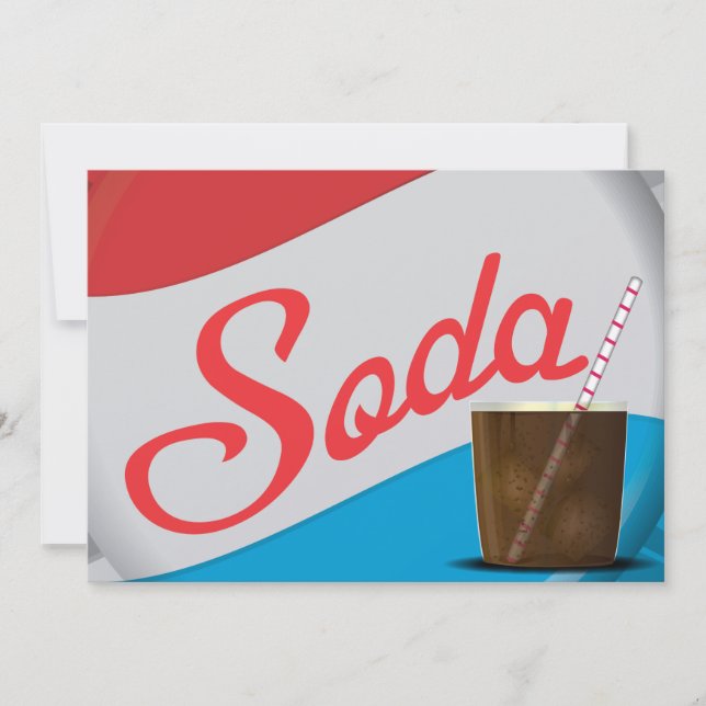 Vintage Soda Bottle Cap Invitation (Front)